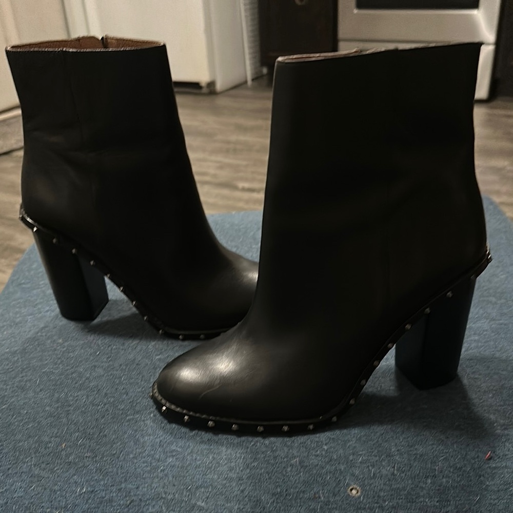 Black Studded Gianni Bini Ankle Boots